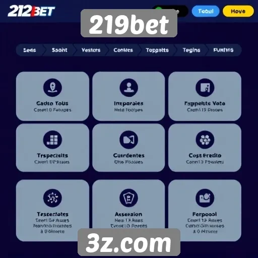 Análise das funcionalidades do site 219bet